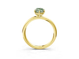 Yellow gold Fancy Green Marquise  Solitaire Diamond Ring with Four-Prong Setting on a Plain Band_23