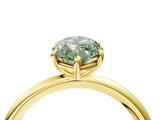 Yellow gold Fancy Green Marquise  Solitaire Diamond Ring with Four-Prong Setting on a Plain Band_24