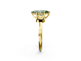 Yellow gold Fancy Green Marquise  Solitaire Diamond Ring with Six-Prong Setting on a Classic Band_5