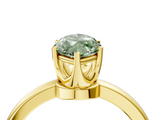 Yellow gold Fancy Green Marquise  Solitaire Diamond Ring with Six-Prong Setting on a Classic Band_7