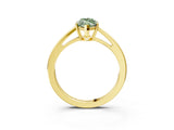 Yellow gold Fancy Green Marquise  Solitaire Diamond Ring with Split Shank and Four-Prong Setting_15