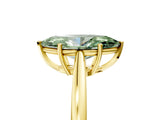 Yellow gold Fancy Green Marquise  Solitaire Diamond Ring with Split Shank and Four-Prong Setting_17