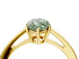 Yellow gold Fancy Green Marquise  Solitaire Diamond Ring with Split Shank and Four-Prong Setting_24