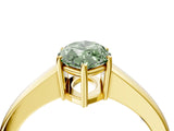 Yellow gold Fancy Green Marquise  Solitaire Diamond Ring with Tapered Band and Four-Prong Setting_53