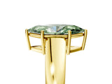 Yellow gold Fancy Green Marquise  Solitaire Diamond Ring with Tapered Band and Four-Prong Setting_54
