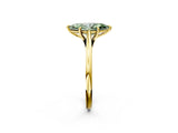 Yellow gold Fancy Green Marquise  Solitaire Engagement Ring with Four-Prong Setting and Classic Band 2