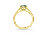 Yellow gold Fancy Green Marquise  Solitaire Engagement Ring with Four-Prong Setting and Classic Band 3