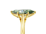 Yellow gold Fancy Green Marquise  Solitaire Engagement Ring with Four-Prong Setting and Classic Band 5