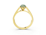 Yellow gold Fancy Green Marquise  Solitaire Engagement Ring with Four-Prong Setting and Tapered Band_6