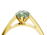 Yellow gold Fancy Green Marquise  Solitaire Engagement Ring with Four-Prong Setting and Tapered Band_7