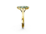 Yellow gold Fancy Green Marquise  Solitaire Engagement Ring with Six-Prong Setting and Classic Band 3