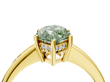 Yellow gold Fancy Green Marquise  Solitaire Pavé Band Prong Setting Ring_24