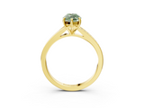 Yellow gold Fancy Green Marquise  Solitaire Pavé Band with Four-Prong Setting_31
