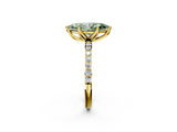 Yellow gold Fancy Green Marquise  Solitaire Pavé Diamond Engagement Ring with Four-Prong Setting_27