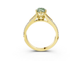 Yellow gold Fancy Green Marquise  Solitaire Pave Split Shank Engagement Ring with Six-Prong Setting_40