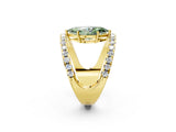 Yellow gold Fancy Green Marquise  Solitaire Split Shank Pave Diamond Ring_52
