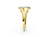 Yellow gold Fancy Green Marquise  Solitaire Tension Set Diamond Ring_39