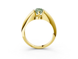 Yellow gold Fancy Green Marquise  Solitaire Tension Set Diamond Ring_40