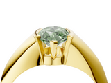 Yellow gold Fancy Green Marquise  Solitaire Tension Set Diamond Ring_41