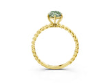 Yellow gold Fancy Green Marquise  Solitaire Twist Band Ring with Four-Prong Setting_71