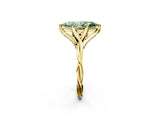 Yellow gold Fancy Green Marquise  Solitaire Twist Band Six-Prong Setting 2