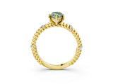 Yellow gold Fancy Green Marquise  Solitaire Twisted Band Prong Set Engagement Ring_81