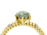 Yellow gold Fancy Green Marquise  Solitaire Twisted Band Prong Set Engagement Ring_82