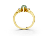 Yellow gold Fancy Green Marquise  Solitaire Twisted Band Scroll Prong Ring_34