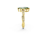 Yellow gold Fancy Green Marquise  Solitaire Twisted Pave Diamond Ring with Four-Prong Setting_14