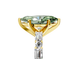 Yellow gold Fancy Green Marquise  Solitaire with Side Baguettes and Channel Set Band_25