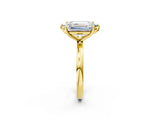 Yellow gold Fancy Green Marquise  and Emerald Cut Toi Moi Ring with Prong Setting_47