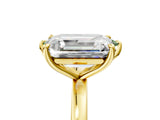 Yellow gold Fancy Green Marquise  and Emerald Cut Toi Moi Ring with Prong Setting_50