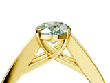 Yellow gold Fancy Green Oval Cut Cut Channel Set Solitaire Ring with Four-Prong Setting_4