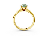 Yellow gold Fancy Green Oval  Cut Solitaire Ring with Four-Prong Setting on a Classic Band_72
