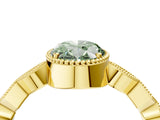 Yellow gold Fancy Green Oval  Milgrain Marquise Diamond Twist Band Ring_67