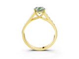 Yellow gold Fancy Green Oval  Solitaire Channel-Set Diamond Engagement Ring with Four-Prong Setting_35