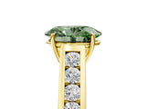 Yellow gold Fancy Green Oval  Solitaire Channel-Set Diamond Engagement Ring with Four-Prong Setting_37