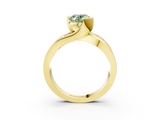 Yellow gold Fancy Green Oval  Solitaire Channel-Set Split Shank Ring with Tension Prong Setting_6