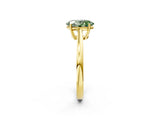 Yellow gold Fancy Green Oval  Solitaire Diamond Ring with Split Shank and Four-Prong Setting_14
