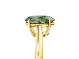 Yellow gold Fancy Green Oval  Solitaire Diamond Ring with Split Shank and Four-Prong Setting_17