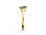 Yellow gold Fancy Green Oval  Solitaire Diamond Ring with Split Shank and Four-Prong Setting_22