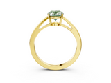 Yellow gold Fancy Green Oval  Solitaire Diamond Ring with Split Shank and Four-Prong Setting_23