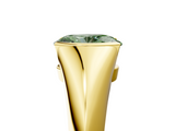 Yellow gold Fancy Green Oval  Solitaire Tension Set Diamond Ring_24
