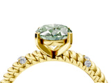 Yellow gold Fancy Green Oval  Solitaire Twisted Band Prong Set Engagement Ring_65