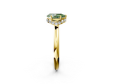 Yellow gold Fancy Green Pear  Brilliant Solitaire Engagement Ring with Six-Prong Setting and Classic Band_22