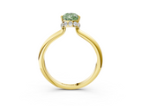 Yellow gold Fancy Green Pear  Brilliant Solitaire Engagement Ring with Six-Prong Setting and Classic Band_23