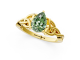 Yellow gold Fancy Green Pear  Solitaire Celtic Knot Engagement Ring with Four-Prong Setting_40
