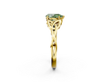 Yellow gold Fancy Green Pear  Solitaire Celtic Knot Engagement Ring with Four-Prong Setting_47