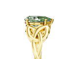 Yellow gold Fancy Green Pear  Solitaire Celtic Knot Engagement Ring with Four-Prong Setting_50