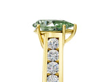 Yellow gold Fancy Green Pear  Solitaire Channel-Set Diamond Engagement Ring with Four-Prong Setting_37
